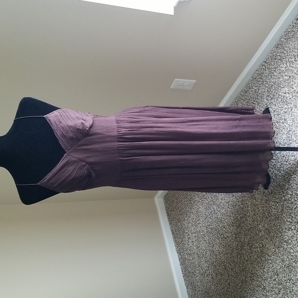 Stella Forest Brown Silk Summer Dress. - Picture 1 of 9